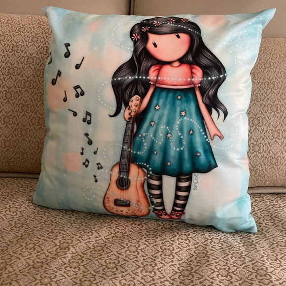 Santoro London Gorjuss Cushion Cover - Guitar - Picture 2 of 4